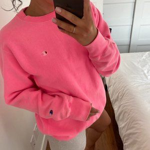 CHAMPION | Neon Pink Crewneck | Size: M